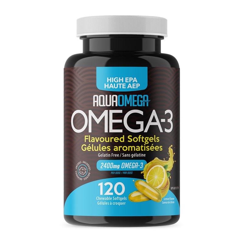 Omega-3 High EPA Lemon · 120 Chewable Softgels