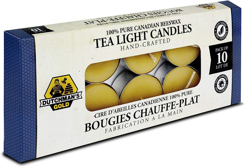 Beeswax Tea Light Candles · 10 Pack