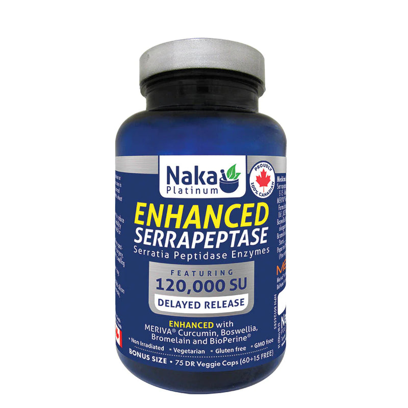 Enhanced Serrapeptase 120,000 SU · 75 DR Capsules