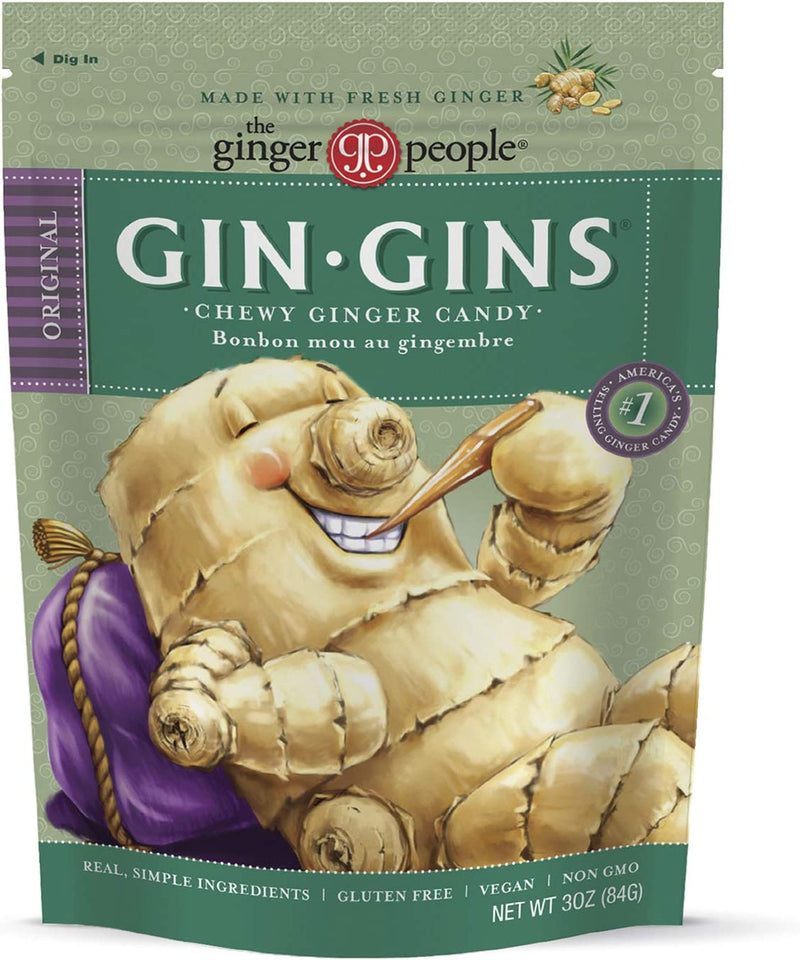 GIN GINS Original Chewy Ginger Candy · 84 g