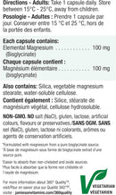 100% Pure Magnesium Bisglycinate 100 mg · 130 Capsules