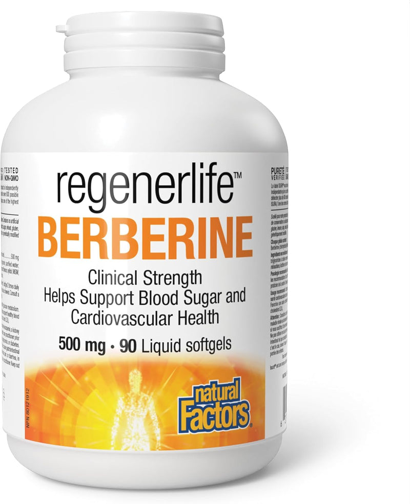 RegenerLife Berberine 500 mg · 90 Liquid Softgels