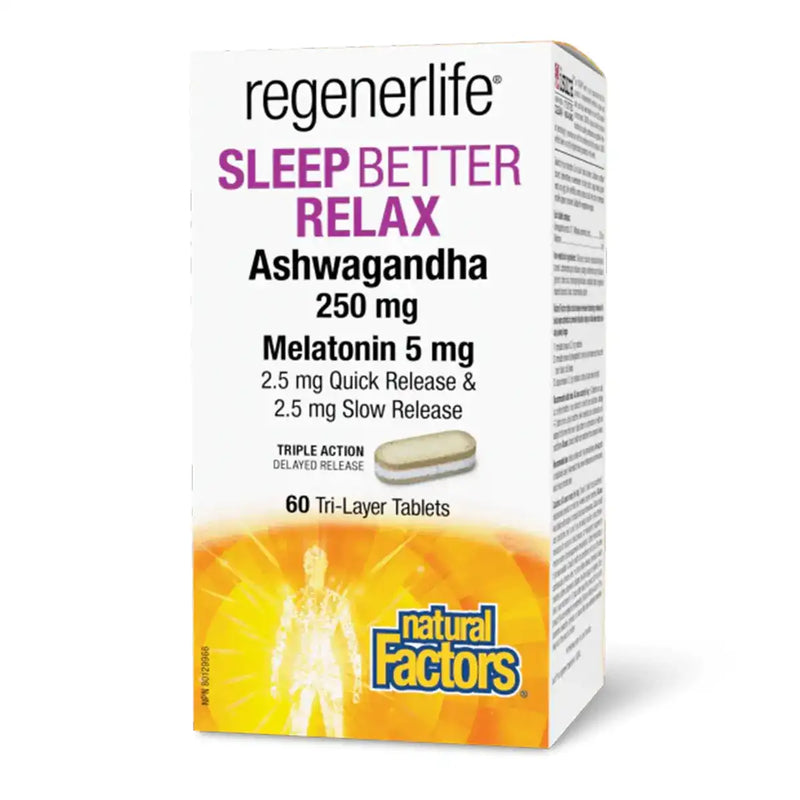 RegenerLife Sleep Better Relax · 60 Tri-Layer Tablets