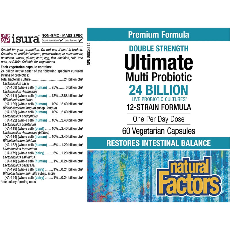Ultimate Multi Probiotic Double Strength 24 Billion · 60 Capsules