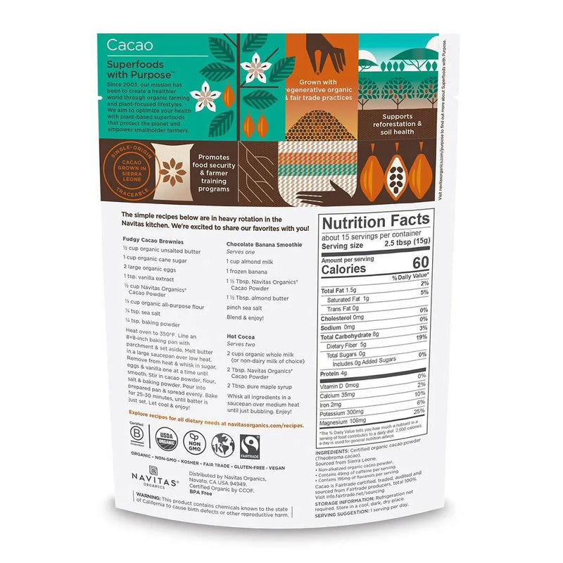 Organic CACAO Powder · 454 g