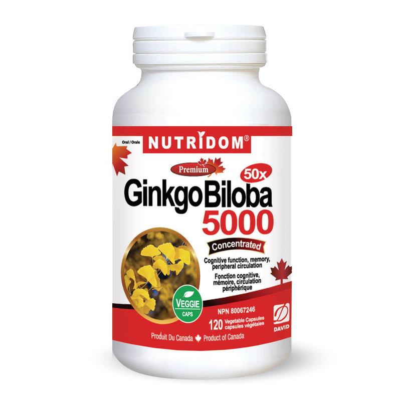 Nutridom Ginkgo Biloba 5000 · 120 Capsules