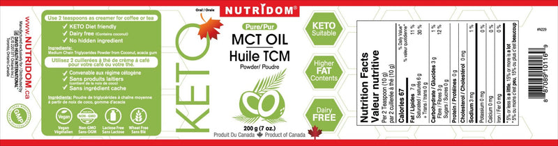 Nutridom MCT OIL · 200 g Powder