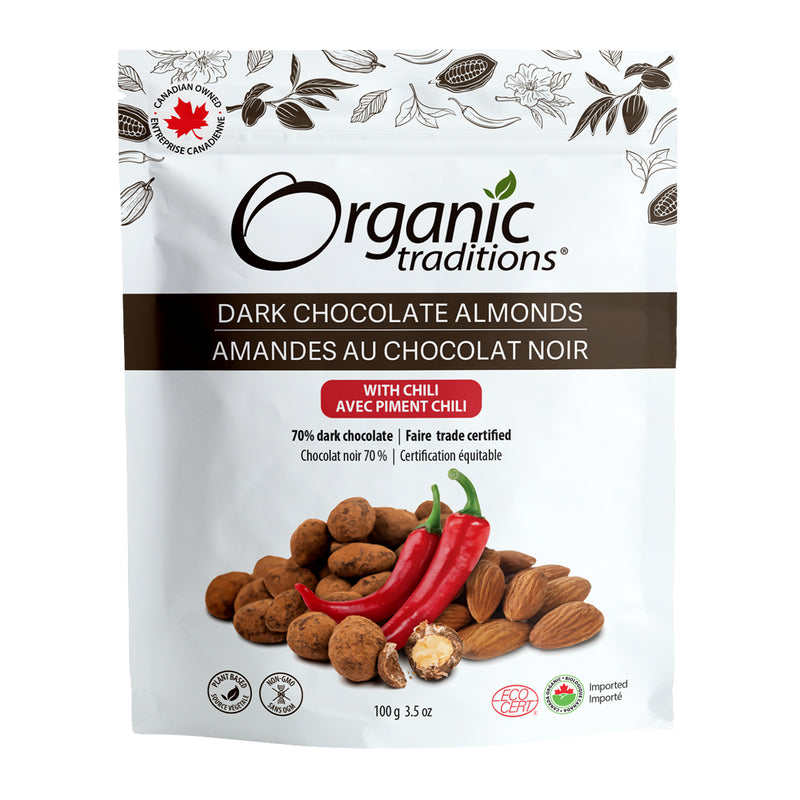 Organic Dark Chocolate Almonds With Chili