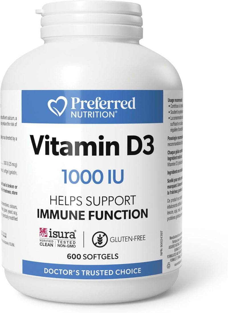 Vitamin D3 1000 IU · 600 Softgels