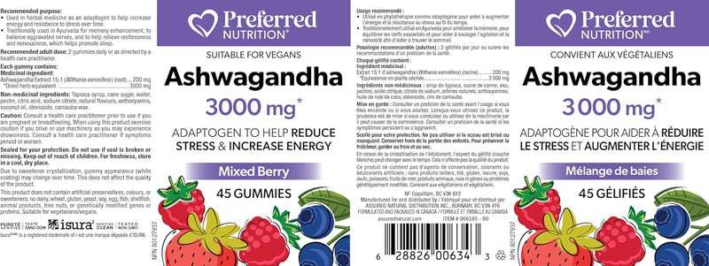 Ashwagandha 3000 mg Gummies · 45 Gummies