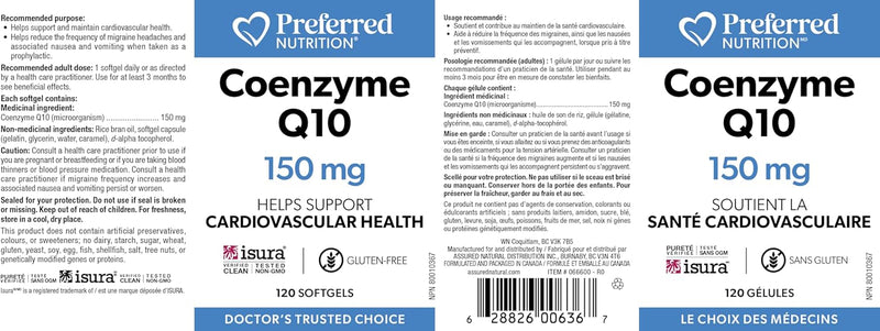 Coenzyme Q10 150 mg · 120 Softgels