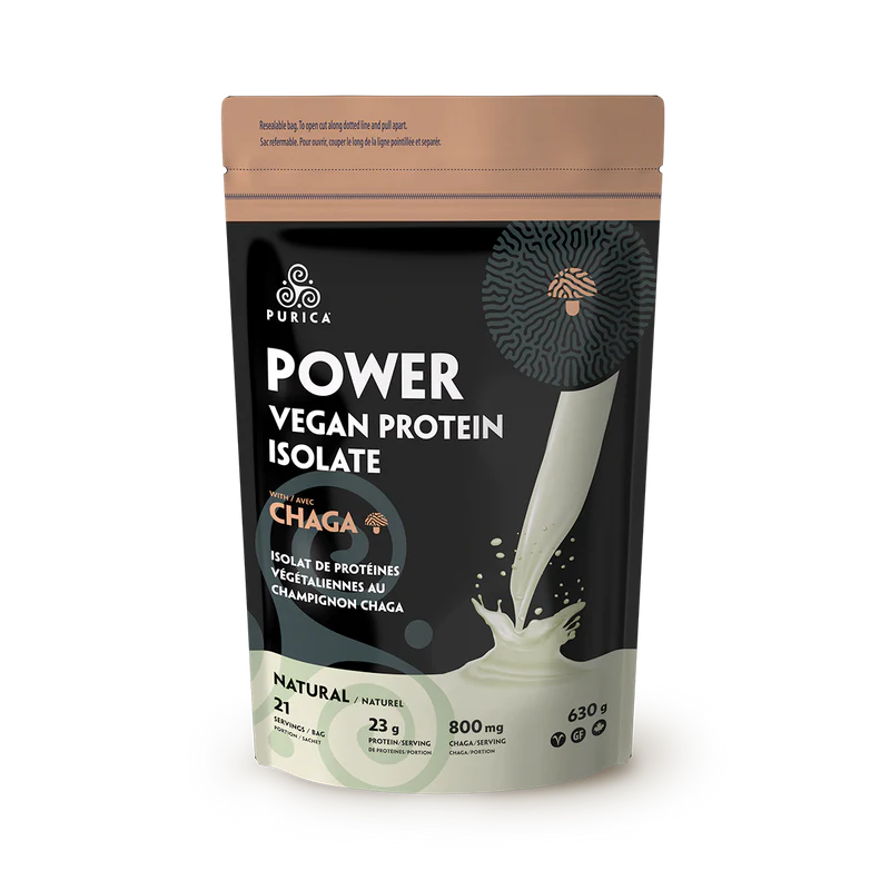 POWER Vegan Protein with Chaga Mushrooms (Natural)