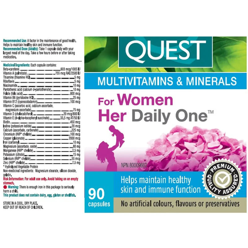 Her Daily One Multivitamins & Minerals for Women · 90 Capsules