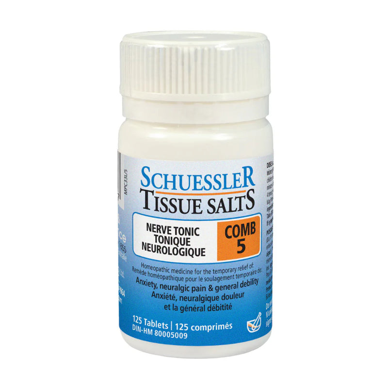 Schuessler Tissue Salts Nerve Tonic Comb 5 · 125 Tablets