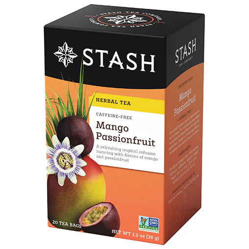 Mango Passionfruit Herbal Tea (Caffeine-Free) · 20 Tea Bags