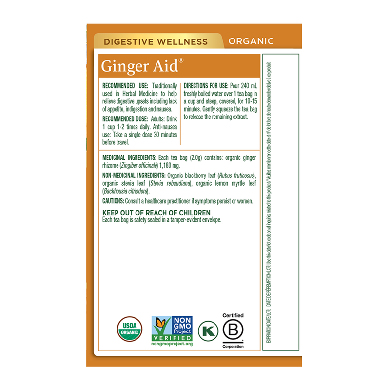 Organic Ginger Aid · 16 Tea Bags