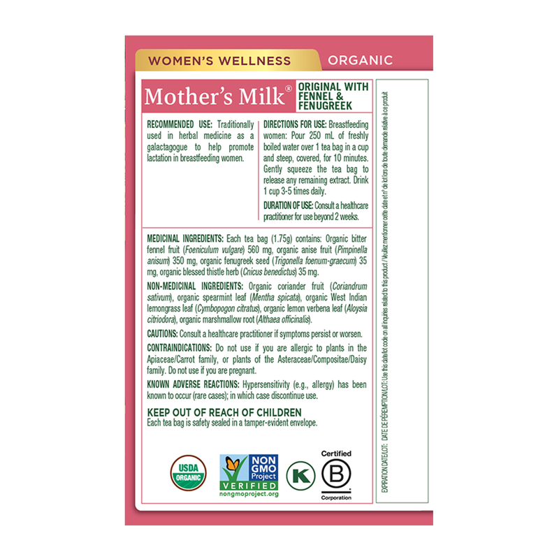 Organic Mother's Milk · 16 Tea Bags