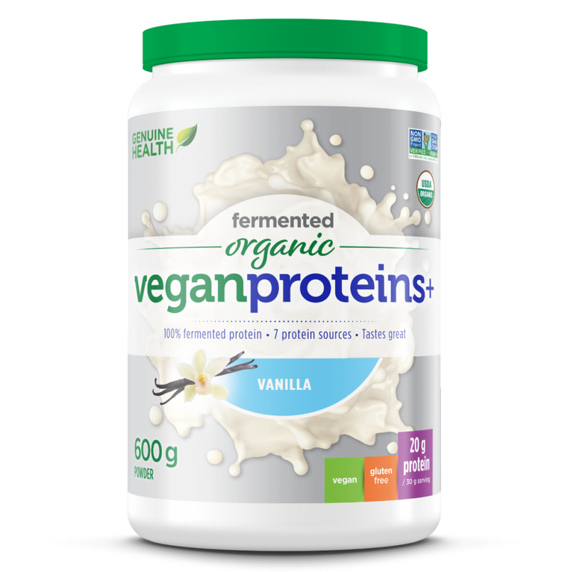 fermented organic vegan proteins+ ·  600 g