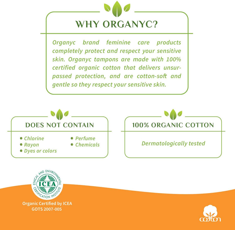 Organ(y)c 100% Organic Cotton Tampons with Applicator · Super 14 pc.