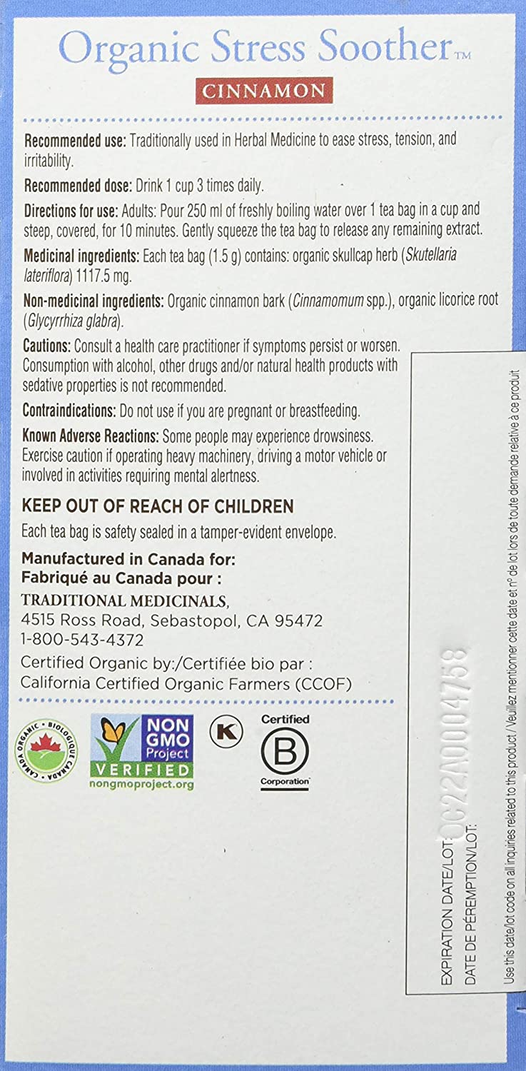Organic Stress Soother Cinnamon · 16 Tea Bags