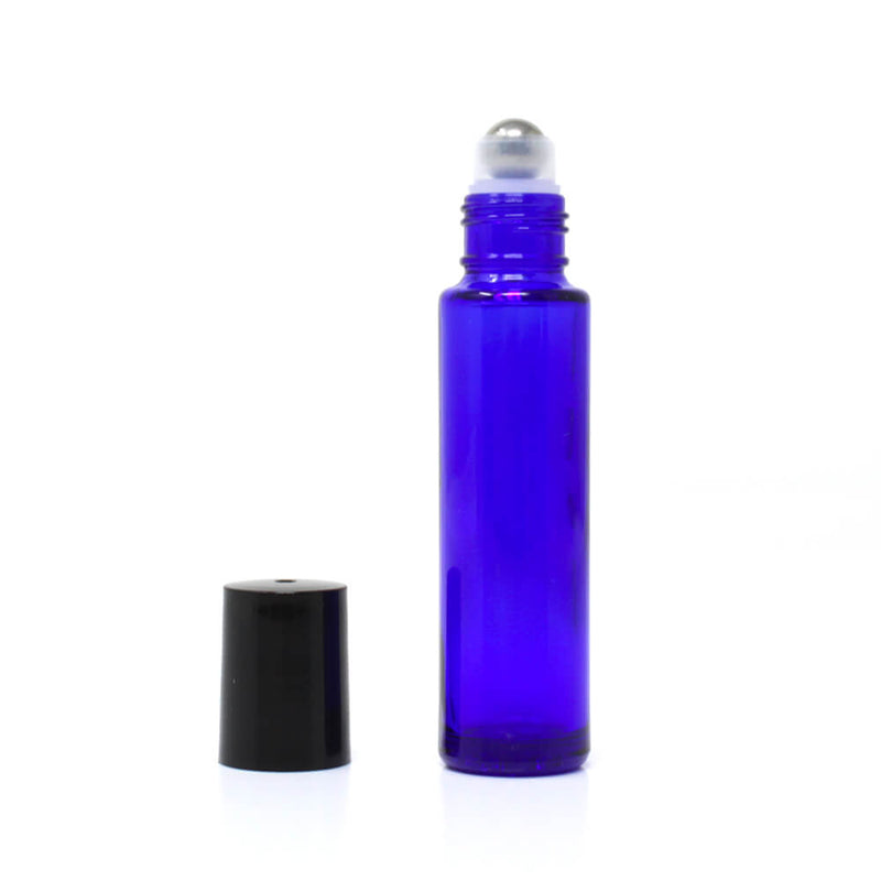 Blue Glass Roll-On Bottle