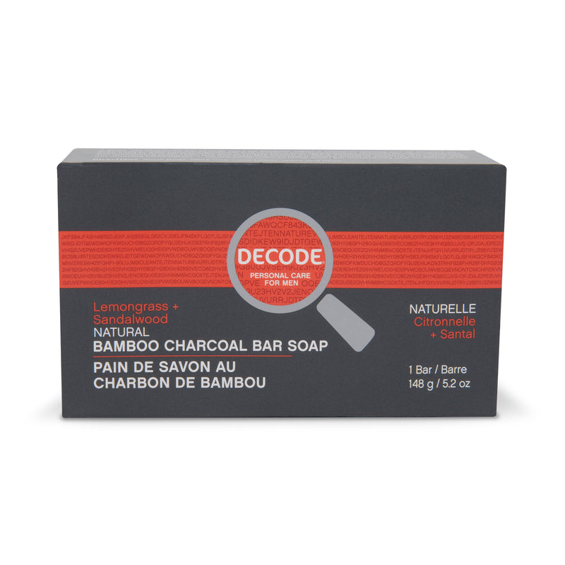 DECODE Natural Bamboo Charcoal Bar Soap · 148 g