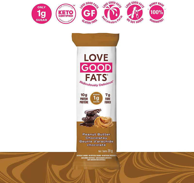 Love Good Fats Peanut Butter Chocolatey Keto Bar · 39 g
