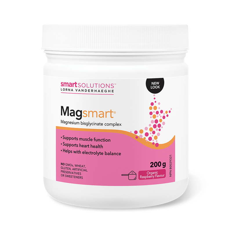 Magsmart · Magnesium bisglycinate complex · Raspberry flavour 200gr EXP 01 2024