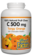 100% Natural Fruit Chew C 500 mg · Tangy Orange