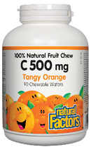 100% Natural Fruit Chew C 500 mg · Tangy Orange
