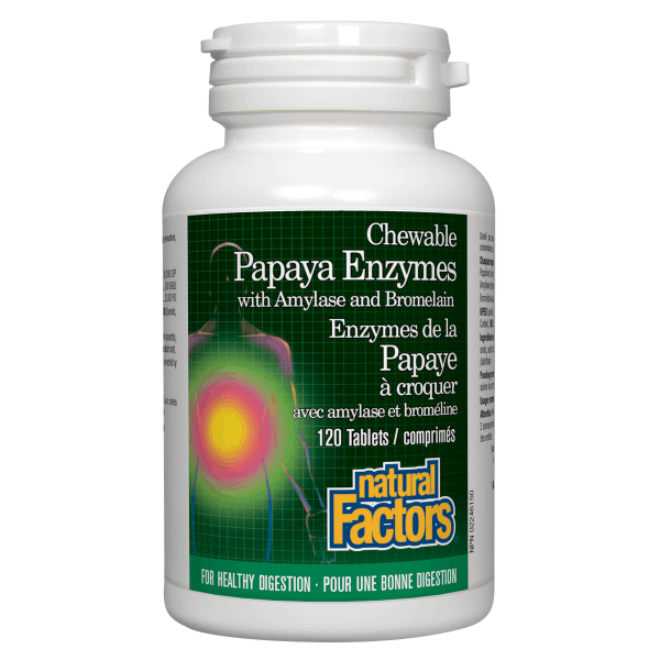 Chewable Papaya Enzymes with Amylase and Bromelain