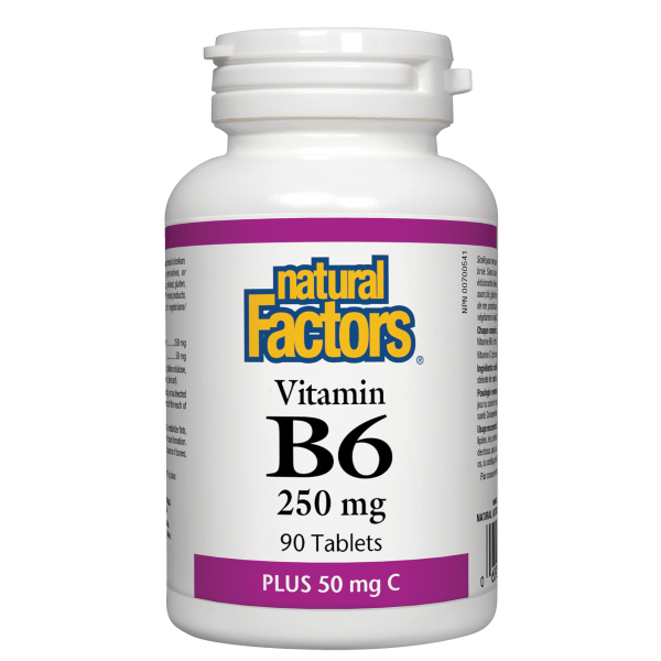 Vitamin B6 250 mg · Plus 50 mg C