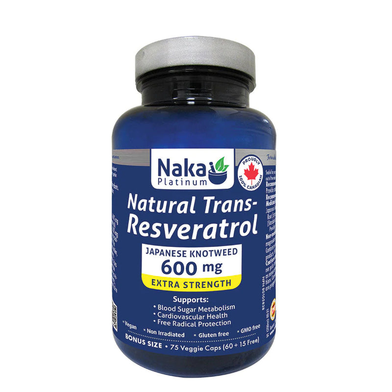 Natural Trans-Resveratrol 600 mg · 75 Capsules
