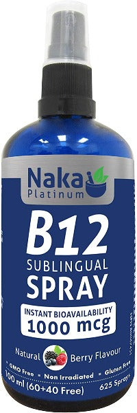 B12 Sublingual Spray 1000 mcg · Natural Berry Flavour · 100 mL