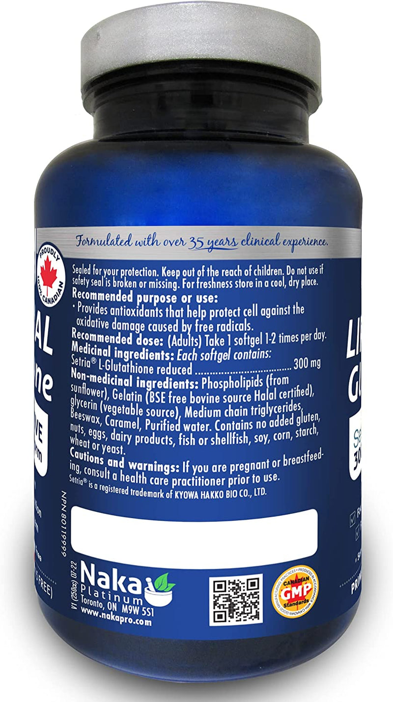 Liposomal Glutathione 300 mg 75 Softgels Liposomal Glutathione 300 mg 75 Softgels
