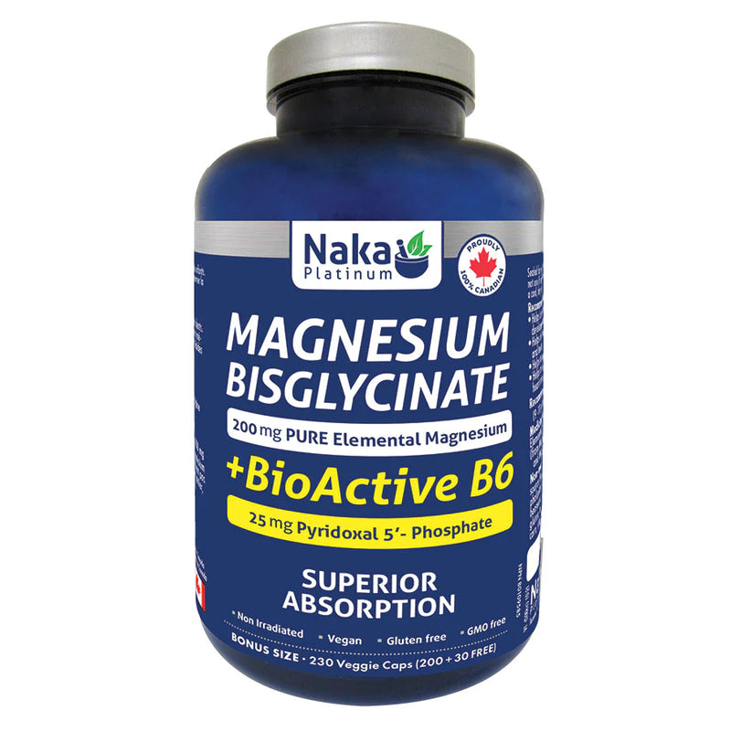 Magnesium Bisglycinate + BioActive B6 · 230 Capsules