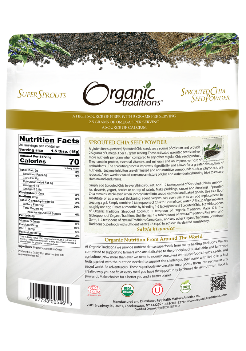 Organic Sprouted Chia Seed Powder