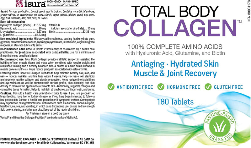 Total Body Collagen · 180 Tablets