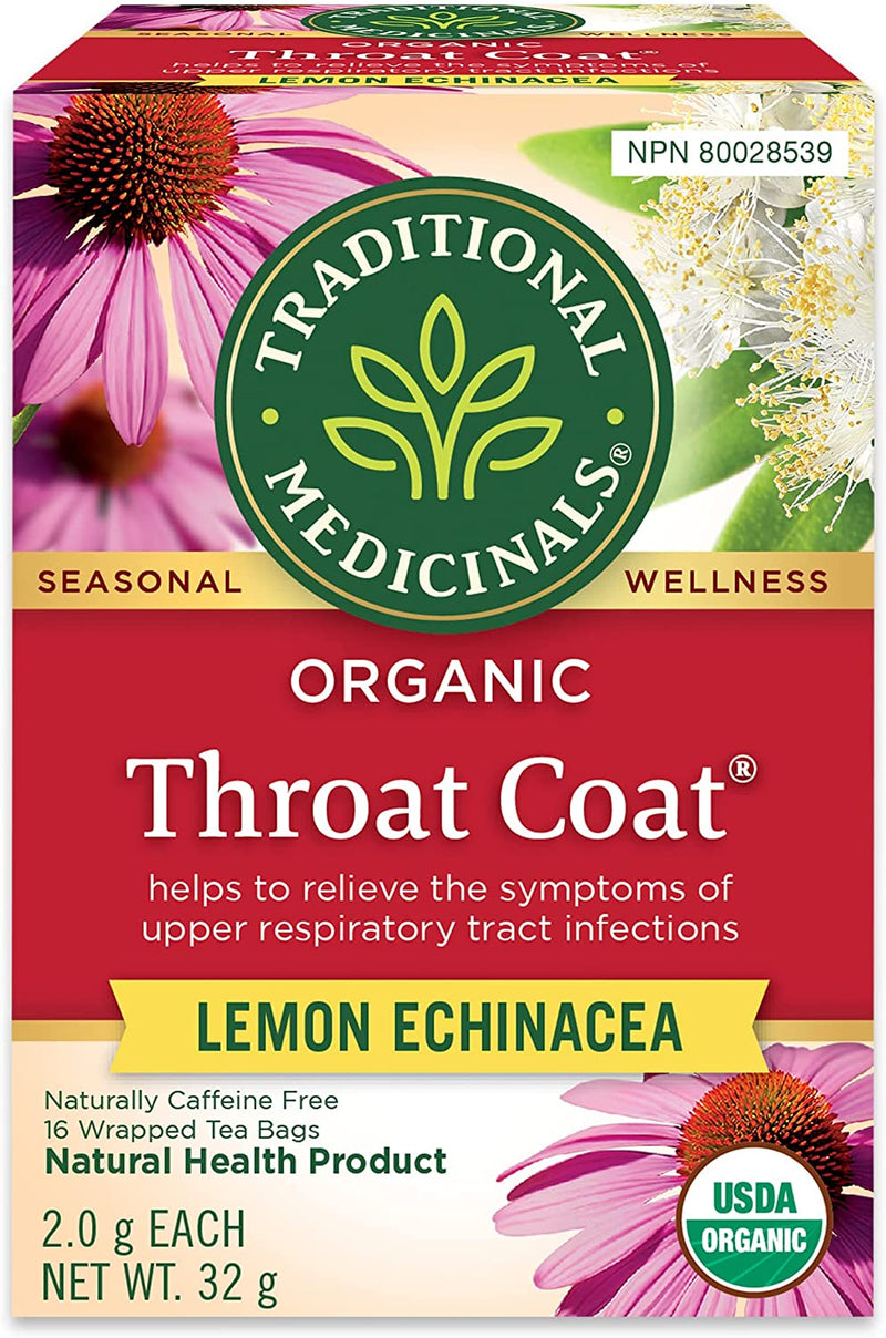 Organic Throat Coat Lemon Echinacea · 16 Tea Bags