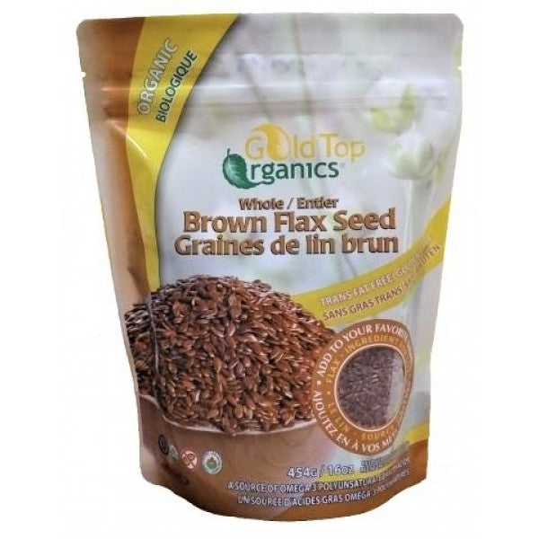 Organic Whole Brown Flax Seeds · 454 g